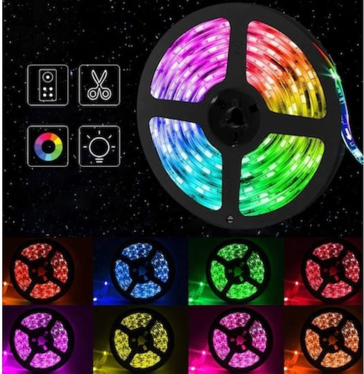 Ταινία LED 12V RGB Φως Τύπου SMD5050 με Τροφοδοτικό & Τηλεχειριστήριο