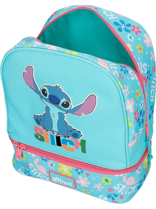Joumma Stitch Ученическа Раница За Детска Градина Тюркоазена 23 x 13 x 28см
