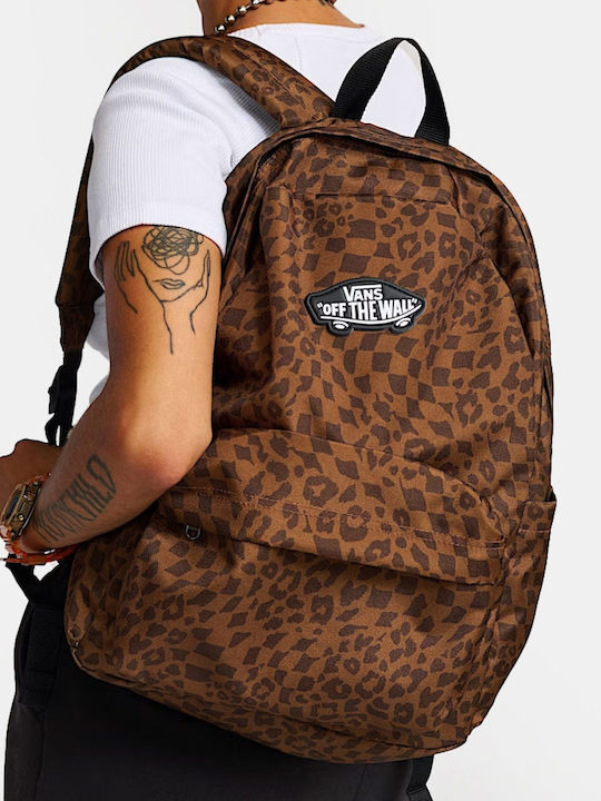 Vans Old Skool School Bag Backpack Junior High-High School Brown with Water Bottle Holder 18Liters