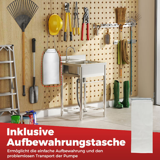Costway Elektrische Kraftstoffpumpe mit Automatischer Abschaltfunktion 3,8 Gpm 3 Adaptergrößen Tb10005
