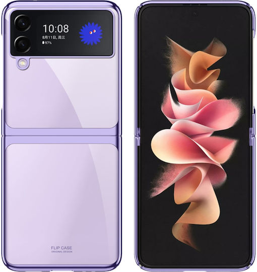 Erbord Back Cover Plastic Purple for Galaxy Z Flip3