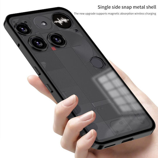 Aluminium Alloy Umschlag Rückseite Kunststoff Schwarz (Nothing Phone (3))