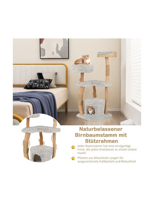 Costway Scratching Post Cat Trees Gray 5 levels