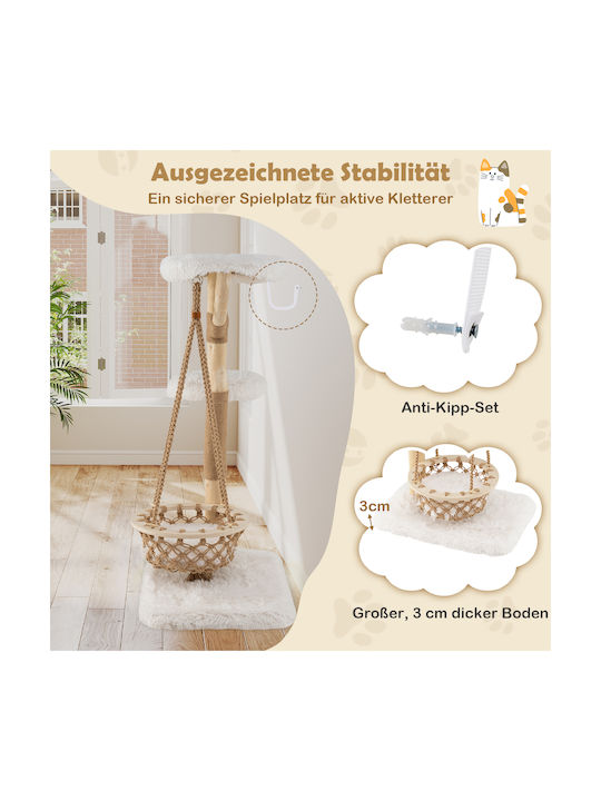 Costway Scratching Post Poles White 70x50x123cm