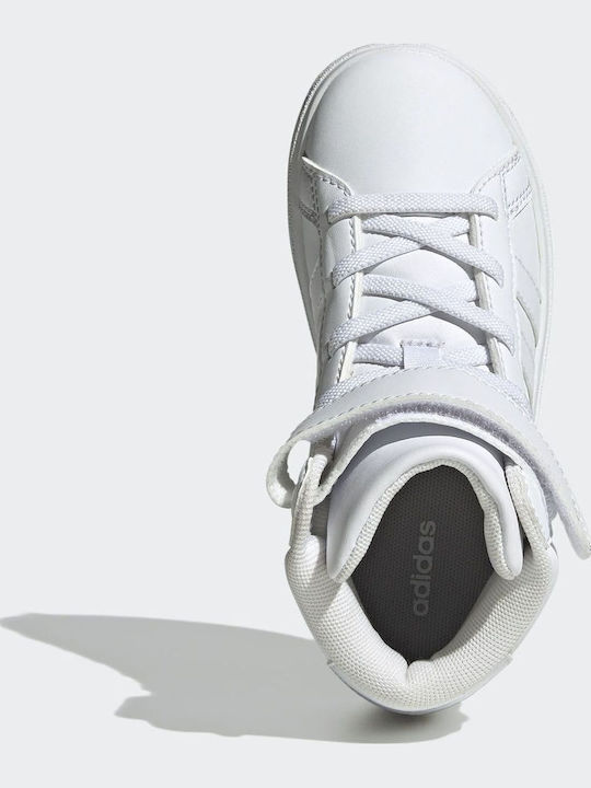 Grand Court Kids Sneakers High with Scratch White