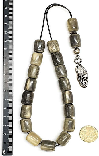 Roloi Komboloi Horn Worry Beads with 17 Beads Multicolour 30cm