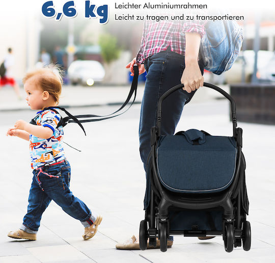 Costway Baby Stroller Suitable for Newborn Blue 6.6kg