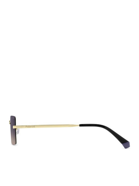 Polaroid Damen Sonnenbrille mit Gold Metall Gestell und Lila Verlaufsfarbe Linse PLD6245/S S9E/XW