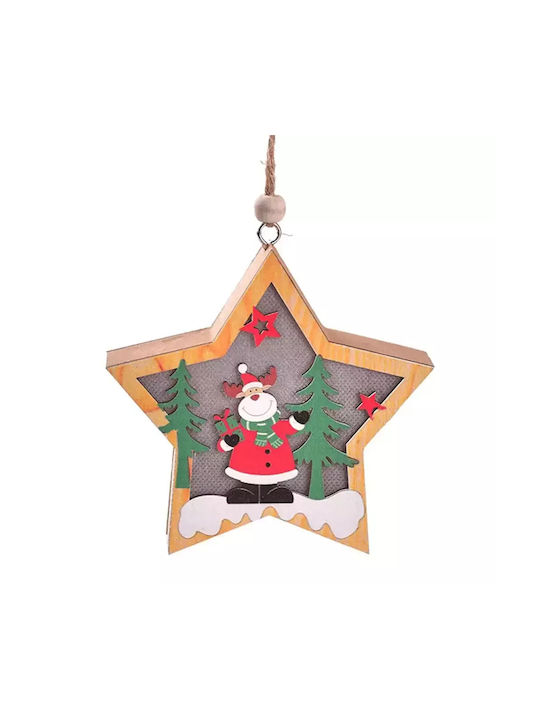 Stern Set Hängende Weihnachtsbaumschmuck Sterne Beleuchtete Holz 5 Stück