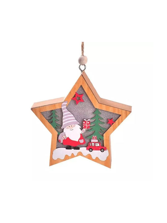 Stern Set Hängende Weihnachtsbaumschmuck Sterne Beleuchtete Holz 5 Stück