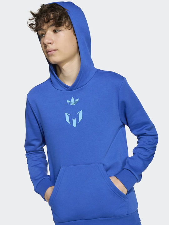 Kids Sweatshirt with Hood and Pockets Blue