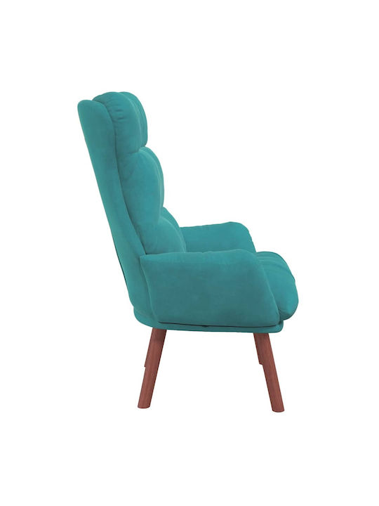 Fotoliu Relax Masaj Catifelat Turcoaz 69x74x93cm