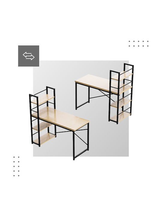 Schreibtisch Leader Holz mit Bücherregal Rosa 120x60x75cm