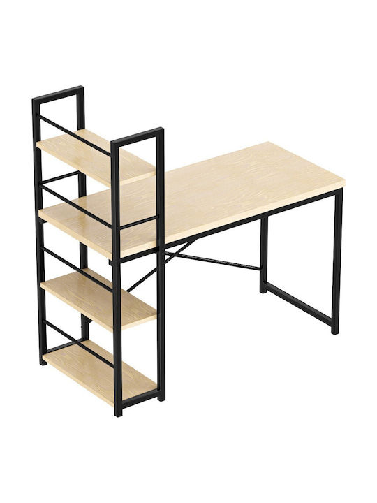 Schreibtisch Leader Holz mit Bücherregal Rosa 120x60x75cm