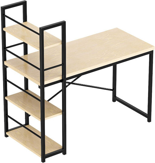 Schreibtisch Leader Holz mit Bücherregal Rosa 120x60x75cm