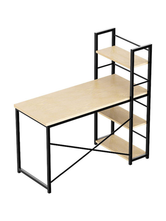 Schreibtisch Leader Holz mit Bücherregal Rosa 120x60x75cm