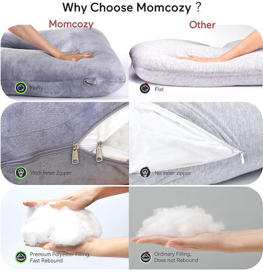 Momcozy Μαξιλάρι Εγκυμοσύνης & Θηλασμού Γκρι