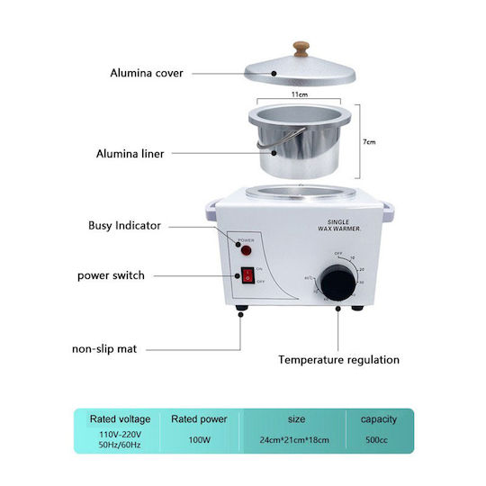Electric Wax Warmer Hair Removal Wax Single 500ml 80℃ Spcc Single Pot Wax Heater