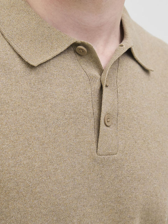 Polo Long Sleeve Blouse Beige
