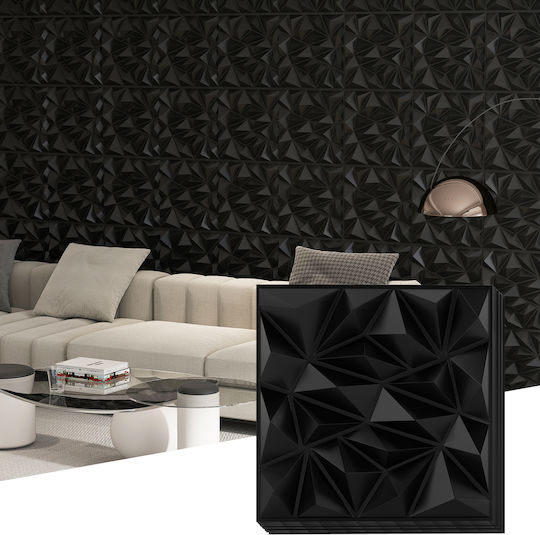 Costway Set 20 Stück 3D Wandpaneel Wandsticker 50 X 50 cm Schwarz Hz10363bk Costway Set 20 Stück 3D Wandpaneel Wandsticker 50 X 50 cm Schwarz Hz10363bk