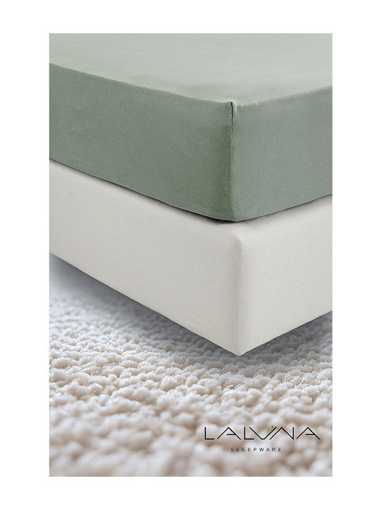 La Luna Sheet Semi Double with Elastic 120x200+40cm. Haki