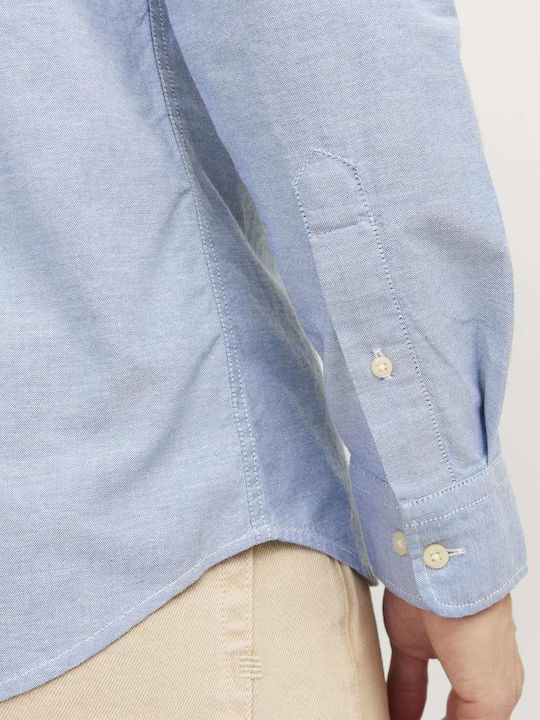 Long-sleeved Cotton Shirt Cashmere Blue