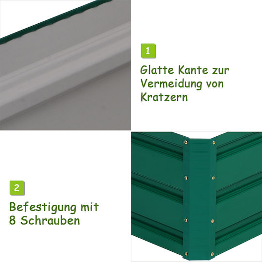 Costway Ghiveci Metal Verde Costway Ghiveci Metal Verde