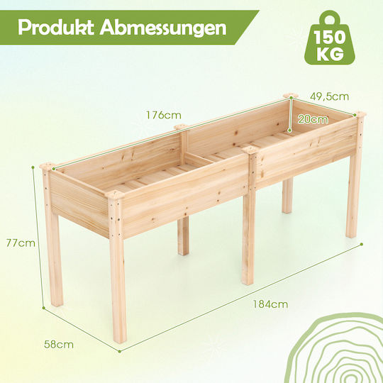 Costway Саксия Дърво Natural 185x58x77см.