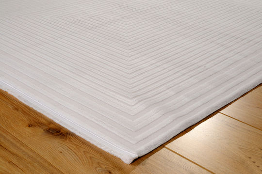 Tzikas Carpets 72821-weiß Teppich Rechteckig Synthetisch,Polyester/Cotton/Leather White-Cream