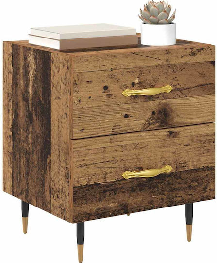 Комоди Дървени с Метални Крака Old wood 2бр 40x35x47.5см