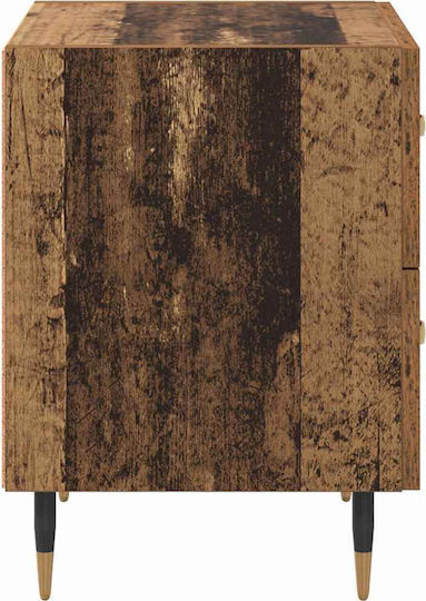 Комоди Дървени с Метални Крака Old wood 2бр 40x35x47.5см