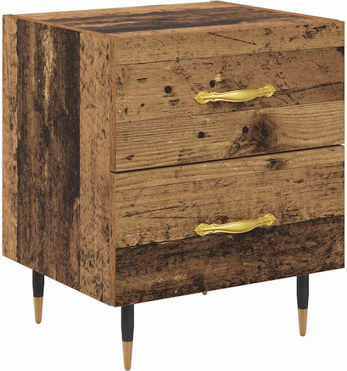 Комоди Дървени с Метални Крака Old wood 2бр 40x35x47.5см