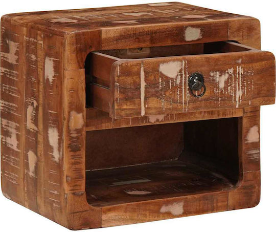 Κομοδίνο από Μασίφ Ξύλο Πολύχρωμο 40x30x36cm