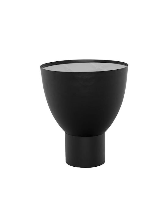 Round Side Table Arches Glass Black M40.5xL40.5xH40.5cm