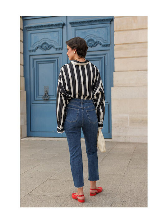 Damenjeans in Mom-Passform Blue