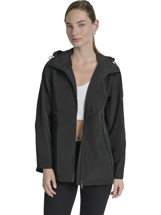 DKNY Women's Lifestyle Jacket Windproof for Spring or Autumn Black