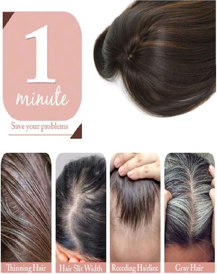 Damen Topper Toupé Haarverlängerungen Clip Große Oberfläche Schwarze 6 Zoll