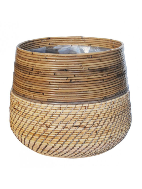 Atmosphera Lombok Coș Decorativ Din Rattan Cu Mânere Bej 39x36cm