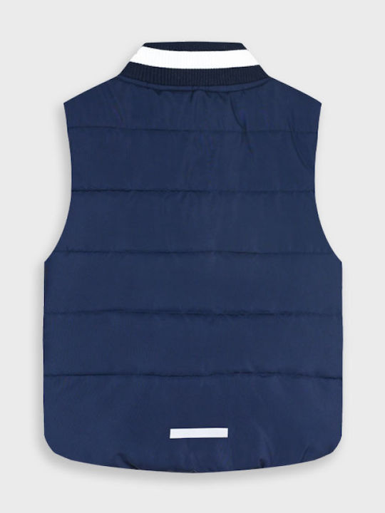 Kids' Quilted Jacket Sleeveless Blue