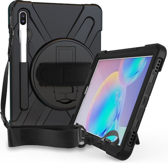 Galaxy Umschlag Rückseite Drehbar Robust Schware (Samsung Galaxy Tab S6 T860/T865)