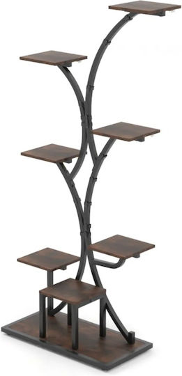 Costway Raft pentru ghiveci Metal Maro 67bucx30bucx146buccm.