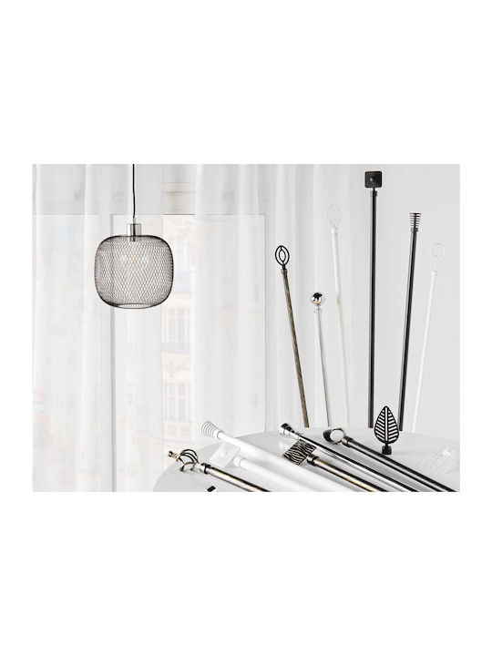 Douceur d'Intérieur Bară Pliabilă Metalică Pentru Perdea Sablis Single Φ19mm 210-210cm Albă