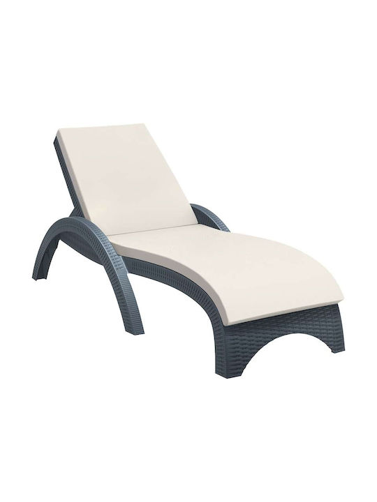 Zita Plus Μαξιλάρι Ξαπλώστρας με Πλάτη Fiji Εκρού 186x59εκ.