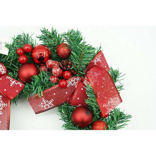 Crăciun Decorativ Plastic Coroană de flori cu Diametru 35cm.