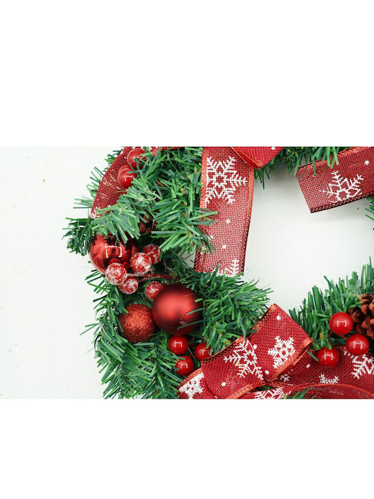Weihnachtsdekoration Kunststoff Kranz mit Durchmesser 35cm.