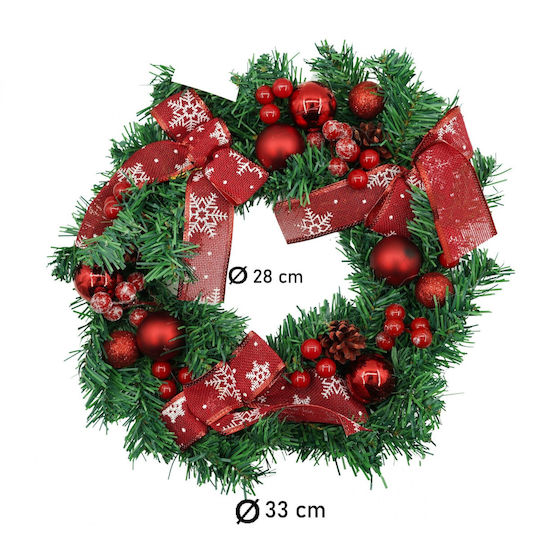 Crăciun Decorativ Plastic Coroană de flori cu Diametru 35cm.