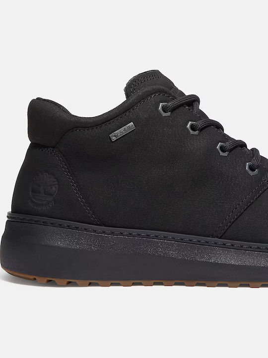 Leather Black Men's Boots Waterproof