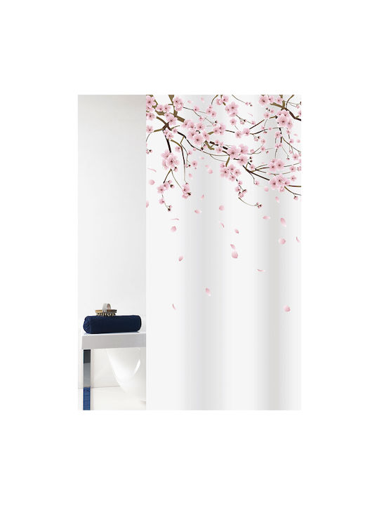 Spirella Almond Shower Curtain Fabric 180x200cm Pink