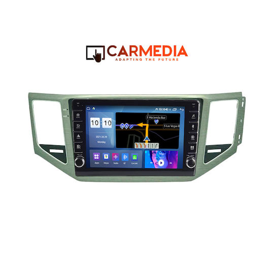 Carmedia Auto-Audiosystem für Volkswagen Golf Sportsvan 2014 (Bluetooth/USB/WiFi/GPS/Apple-Carplay/Android-Auto) mit Touchscreen 10"