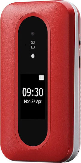 Doro Leva L30 Single SIM Κινητό με Κουμπιά Red White